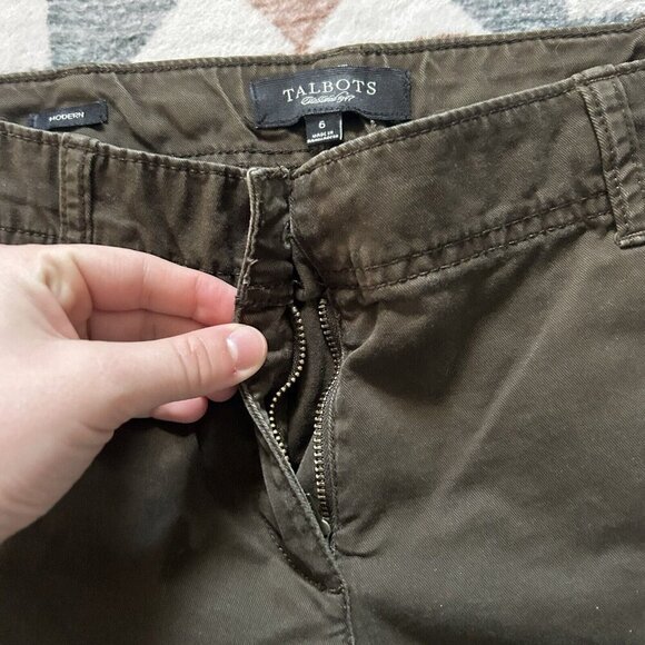 Talbots Womens Pants Size 6 Brown Zip Pockets Modern Fit - Picture 4 of 8